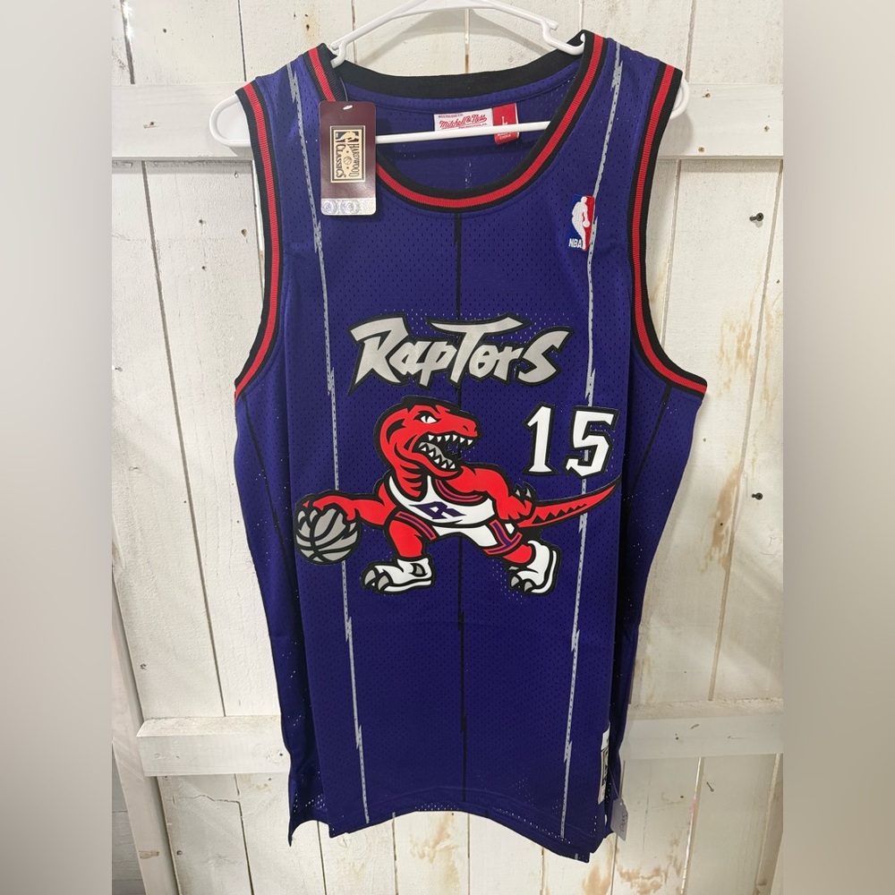 Large Vince Carter Toronto Raptors #15 Purple Jersey Brand New